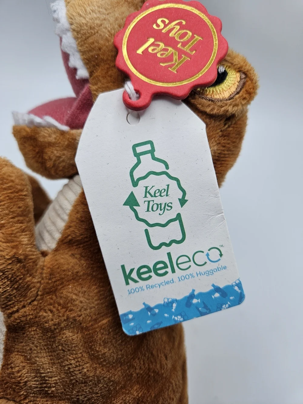 NEW Keel Toys Plush Tyrannosaurus Rex T-Rex Dinosaur Plush KeelEco 100% Recycled
